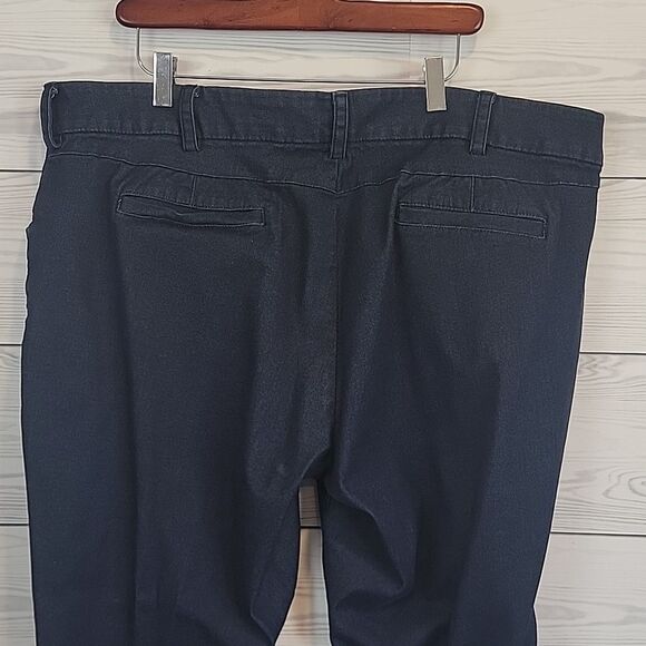 Lee Modern Series Curvy Fit Navy Casual Pants Womens Plus Size 22S - Picture 6 of 14